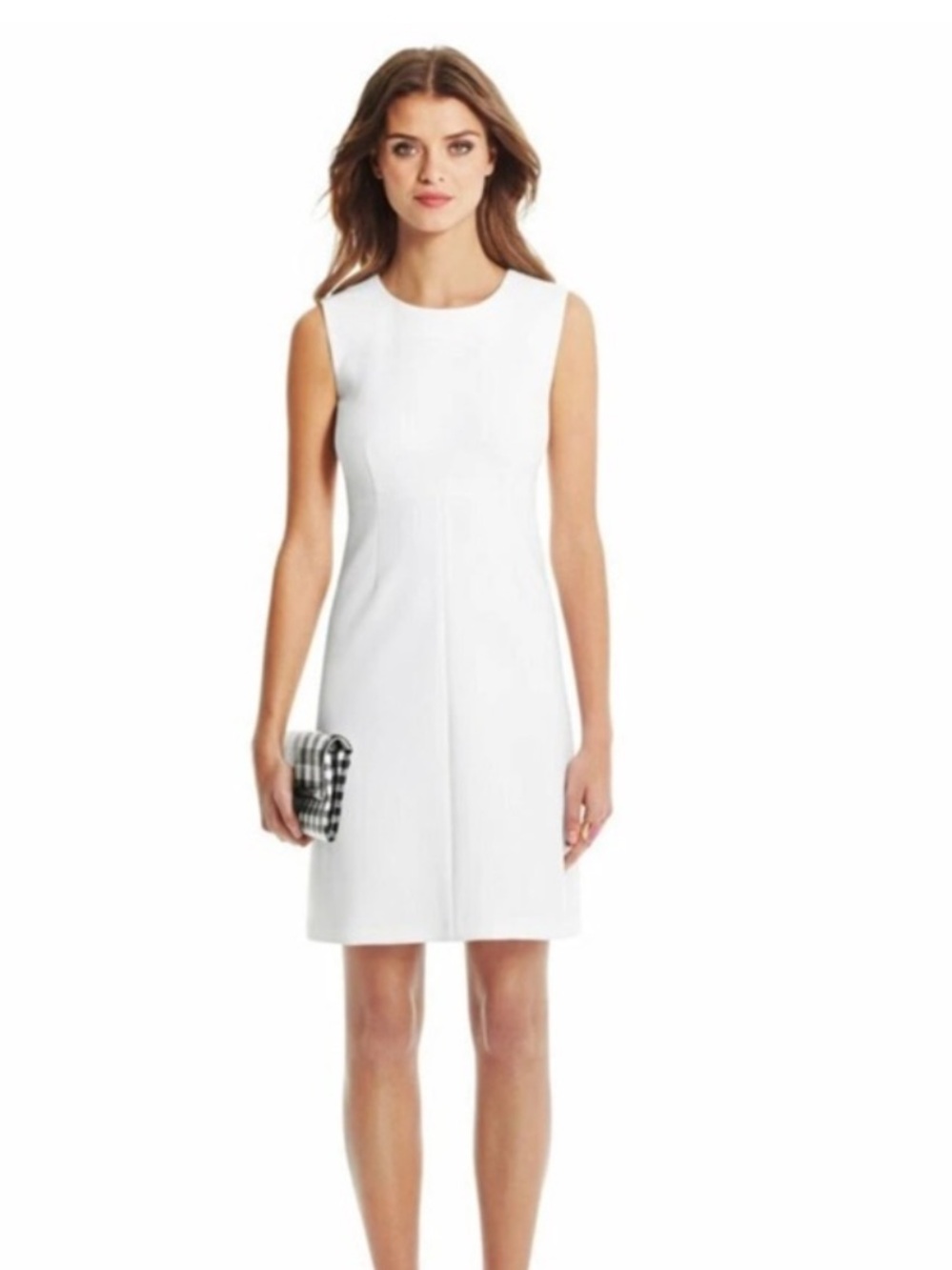 Diane Von Furstenberg white Carrie sleeveless zipper workwear wedding dress 10